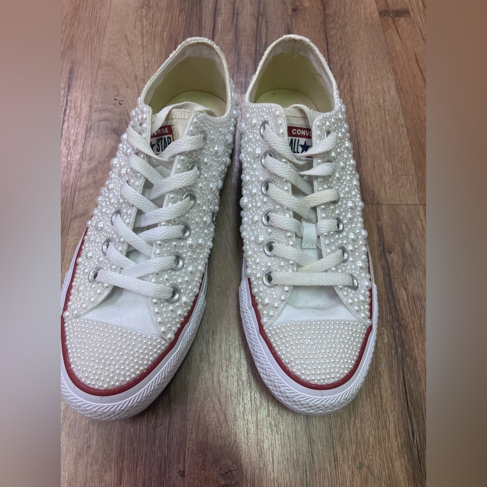 Custom made pearl converse